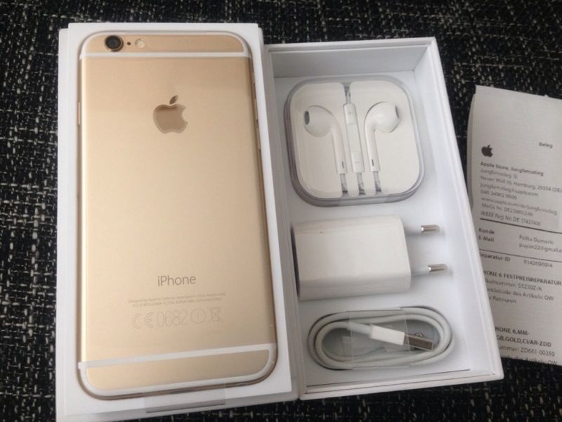 new original version iphone 6 plus 128gb gold 